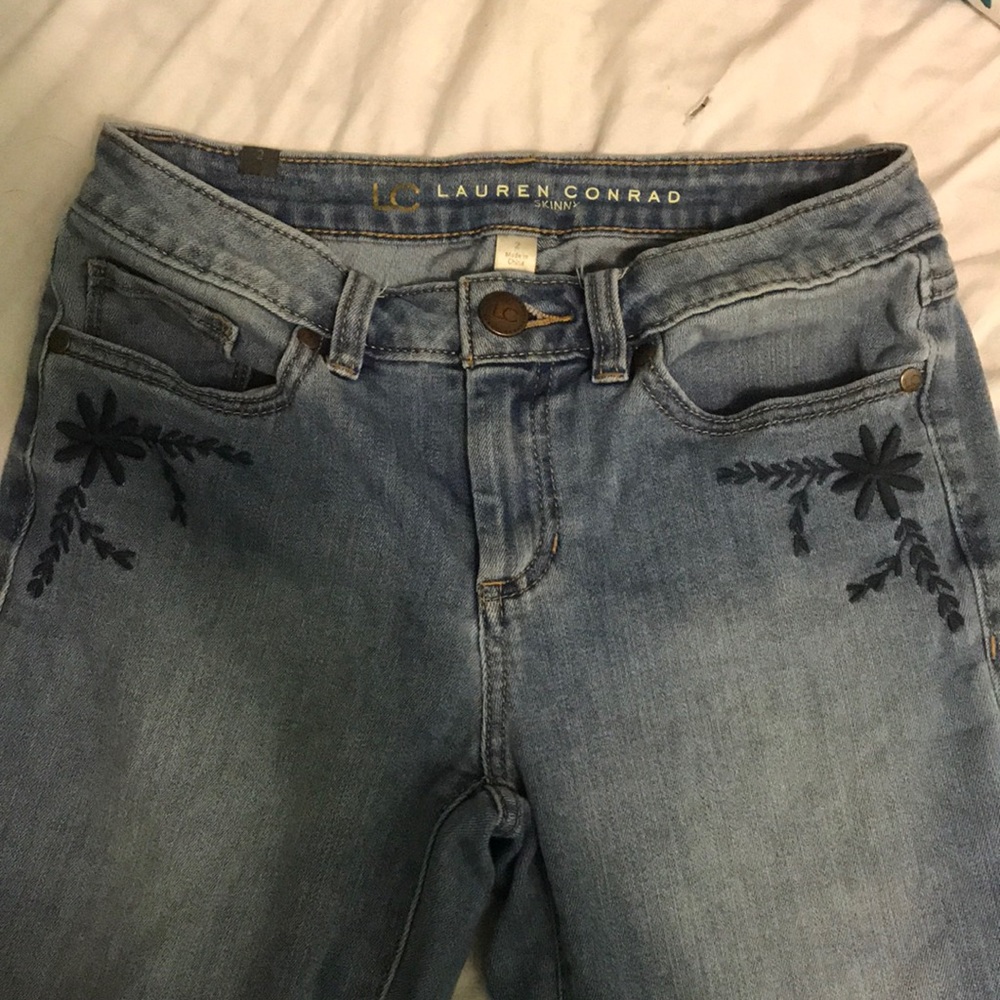 Lauren Conrad Embroidered Jeans